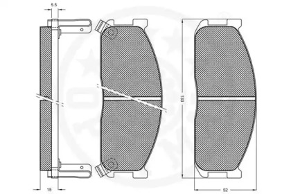 Комплект тормозных колодок (OPTIMAL: 9518)