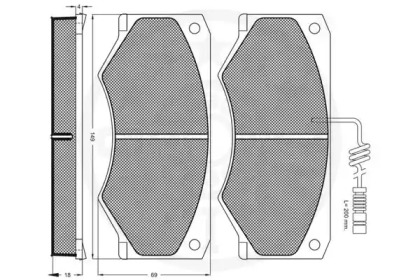 Комплект тормозных колодок (OPTIMAL: 9525)