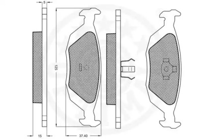 Комплект тормозных колодок (OPTIMAL: 9541)