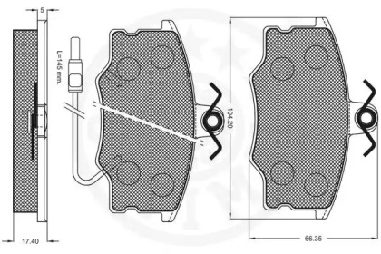 Комплект тормозных колодок (OPTIMAL: 9547)