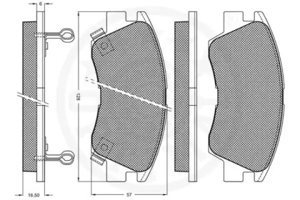 Комплект тормозных колодок (OPTIMAL: 9557)