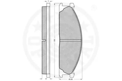 Комплект тормозных колодок (OPTIMAL: 9578)