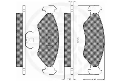 Комплект тормозных колодок (OPTIMAL: 9587)