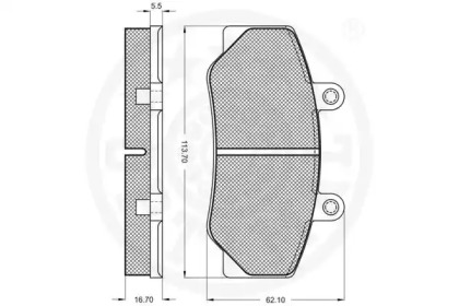 Комплект тормозных колодок (OPTIMAL: 9610)