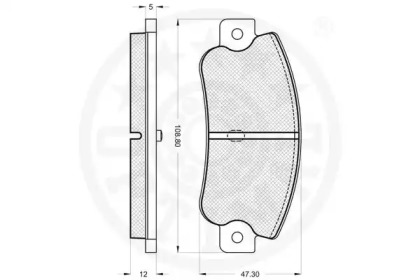 Комплект тормозных колодок (OPTIMAL: 9617)