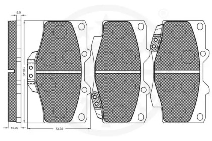 Комплект тормозных колодок (OPTIMAL: 9632)