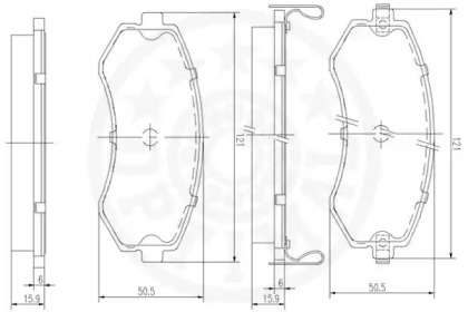 Комплект тормозных колодок (OPTIMAL: 9634)