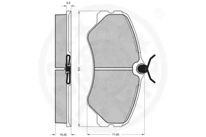 Комплект тормозных колодок (OPTIMAL: 9640)