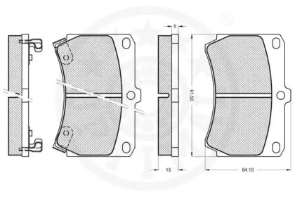 Комплект тормозных колодок (OPTIMAL: 9661)