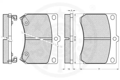 Комплект тормозных колодок (OPTIMAL: 9669)