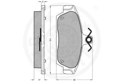 Комплект тормозных колодок (OPTIMAL: 9674)