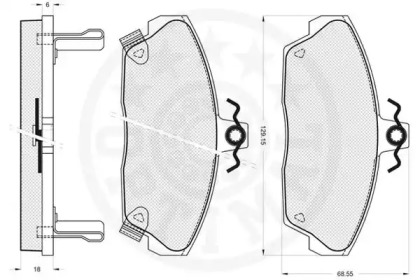 Комплект тормозных колодок (OPTIMAL: 9675)