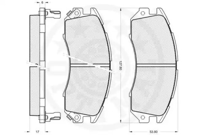 Комплект тормозных колодок (OPTIMAL: 9686)