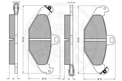 Комплект тормозных колодок (OPTIMAL: 9697)