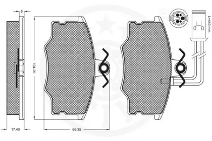 Комплект тормозных колодок (OPTIMAL: 9702)