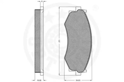 Комплект тормозных колодок (OPTIMAL: 9723)