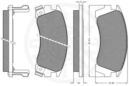 Комплект тормозных колодок (OPTIMAL: 9724)