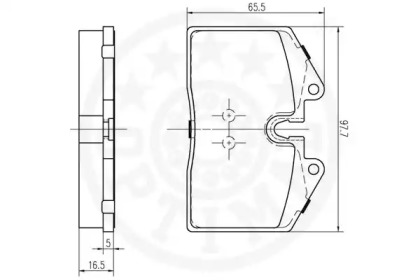 Комплект тормозных колодок (OPTIMAL: 9730)