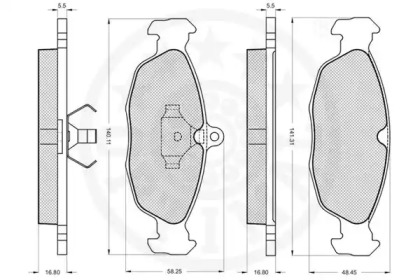 Комплект тормозных колодок (OPTIMAL: 9771)