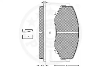 Комплект тормозных колодок (OPTIMAL: 9779)