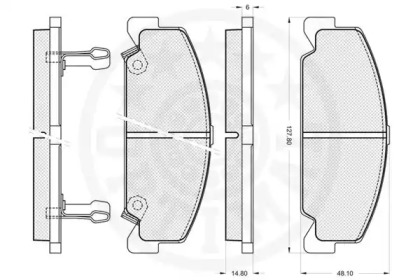 Комплект тормозных колодок (OPTIMAL: 9786)