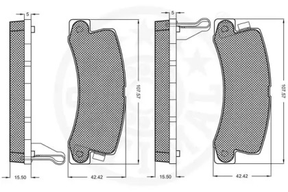 Комплект тормозных колодок (OPTIMAL: 9807)