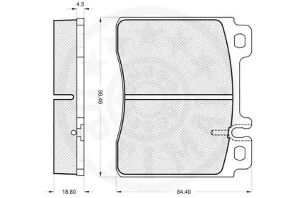 Комплект тормозных колодок (OPTIMAL: 9817)