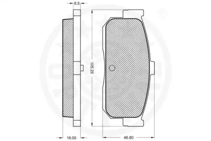 Комплект тормозных колодок (OPTIMAL: 9834)