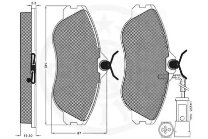 Комплект тормозных колодок (OPTIMAL: 9842)