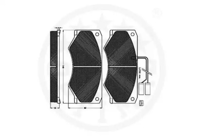 Комплект тормозных колодок (OPTIMAL: 9851)