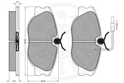 Комплект тормозных колодок (OPTIMAL: 9913)