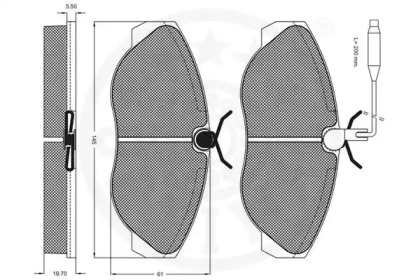 Комплект тормозных колодок (OPTIMAL: 9943)