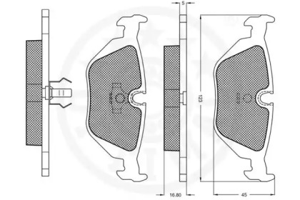 Комплект тормозных колодок (OPTIMAL: 9945)