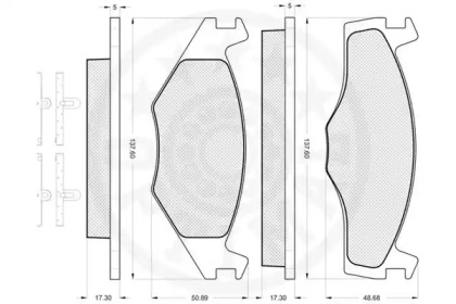 Комплект тормозных колодок (OPTIMAL: 9968)