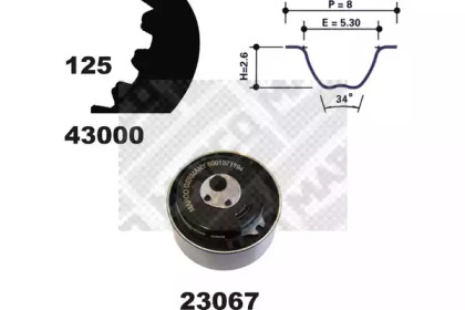 Ременный комплект (MAPCO: 23000)