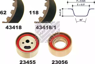 Ременный комплект (MAPCO: 23418)