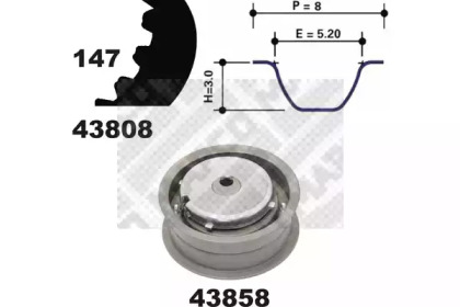 Ременный комплект (MAPCO: 23826)