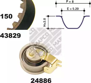 Ременный комплект (MAPCO: 23829)