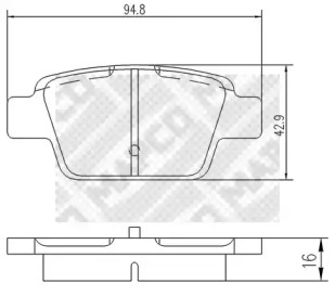 Комплект тормозных колодок (MAPCO: 6730)