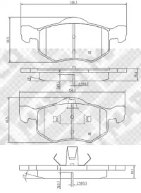 Комплект тормозных колодок (MAPCO: 6731)