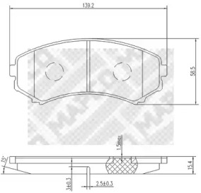 Комплект тормозных колодок (MAPCO: 6785)