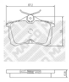 Комплект тормозных колодок (MAPCO: 6832)