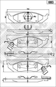 Комплект тормозных колодок (MAPCO: 6863)