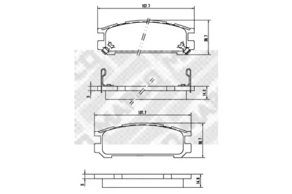 Комплект тормозных колодок (MAPCO: 6897)