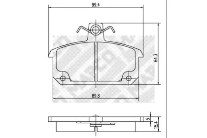 Комплект тормозных колодок (MAPCO: 6903)