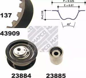 Ременный комплект (MAPCO: 73808)