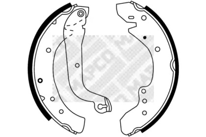 Комлект тормозных накладок (MAPCO: 8024)