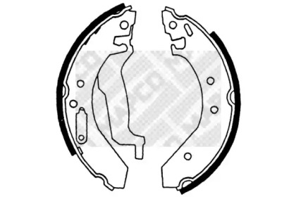 Комлект тормозных накладок (MAPCO: 8511)