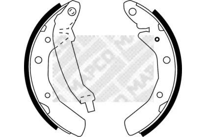 Комлект тормозных накладок (MAPCO: 8564)