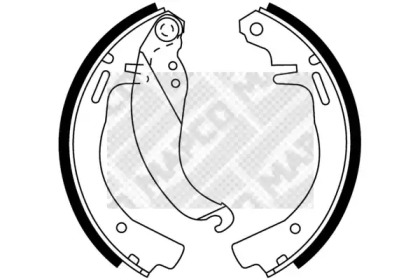 Комлект тормозных накладок (MAPCO: 8791)
